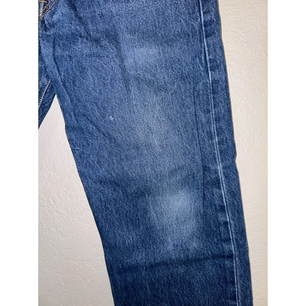 Vintage Levi's 501xx Mens W33 100% Cotton Dark Wash Button Fly Jeans (Hemmed)